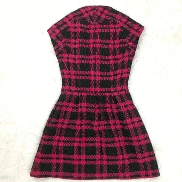 Hawks Casual Plaid Print Dress Sz XS Pink - Picture 2 of 6